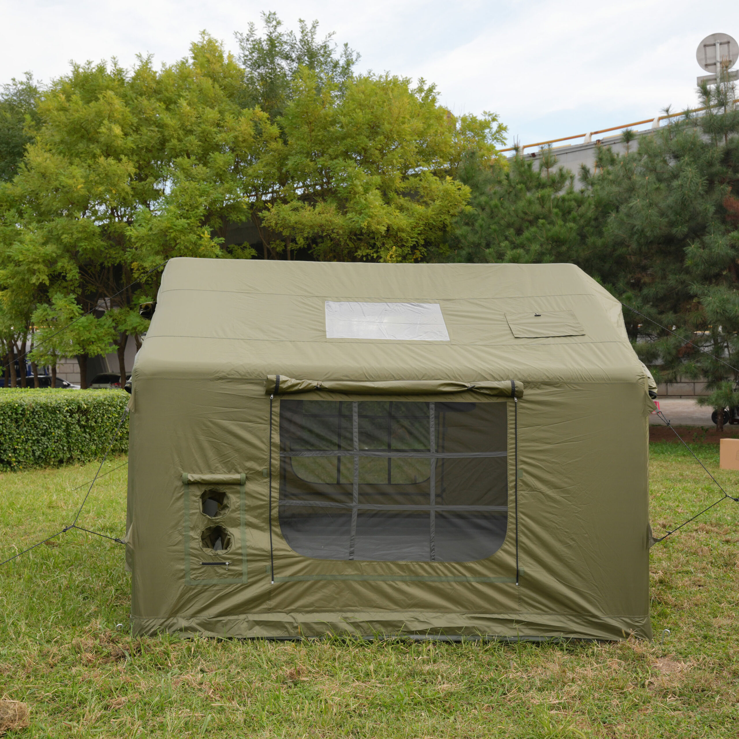 Inflatable air tents