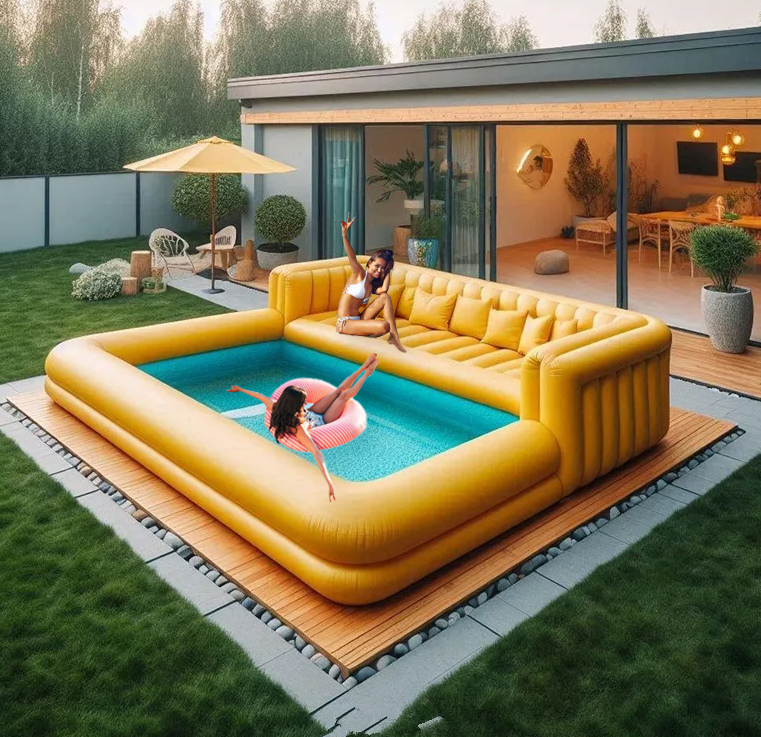 Inflatable sofa pool