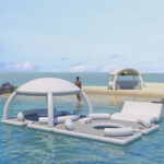 Inflatable floating platform