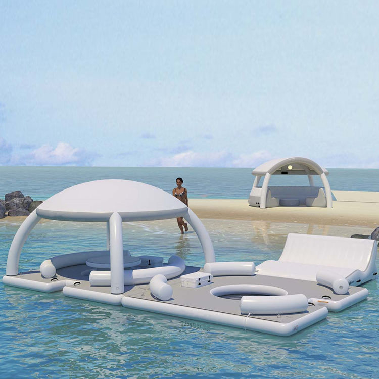 Inflatable floating platform