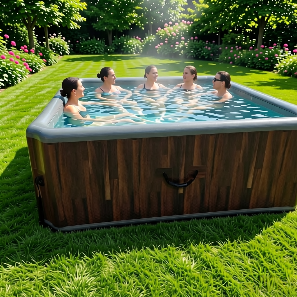 Inflatable hot tub
